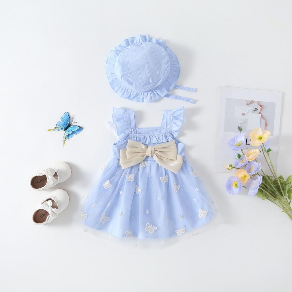 Girls' Dress Spring Summer New Baby Girl Pastoral Style Dress Baby Children's Princess Dress
