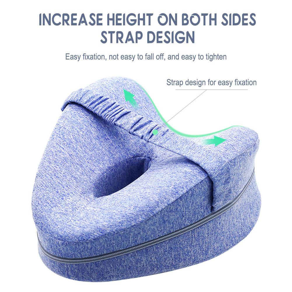 Bavlněný polštář na nohy s paměťovou vrstvou prodyšný pratelný potah na polštář pro lepší spaní pro úlevu od bolesti na stehnech a nohou