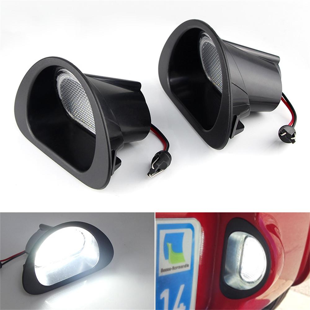 2Pcs LED Licence Plate Light White For Peugeot 107 2005-2014