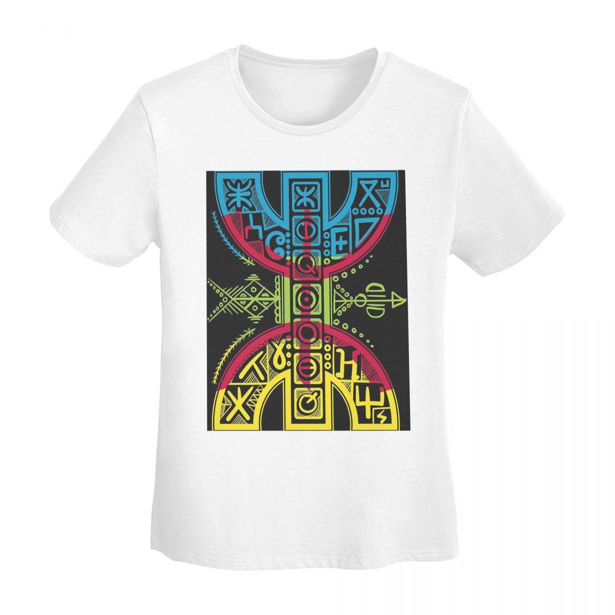 

Kabyle Jewelry Amazigh Morocco TShirt Women Short Sleeve T Shirts Round Neck Clothing Cotton Summer Tees Streetwear S