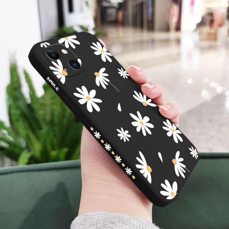 Plain Daisies Phone Case For iPhone 17 Air 16e 15 14 13 12 11 Pro Max Plus Mini Shockproof Cover