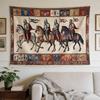 VIKAMA Mittelalterlicher Ritter Wandteppich Vintage Kreuzritter Pferd Wappen Wandbehang Retro Gotische Ästhetik Schlafzimmer Wohnheim Heimdekoration
