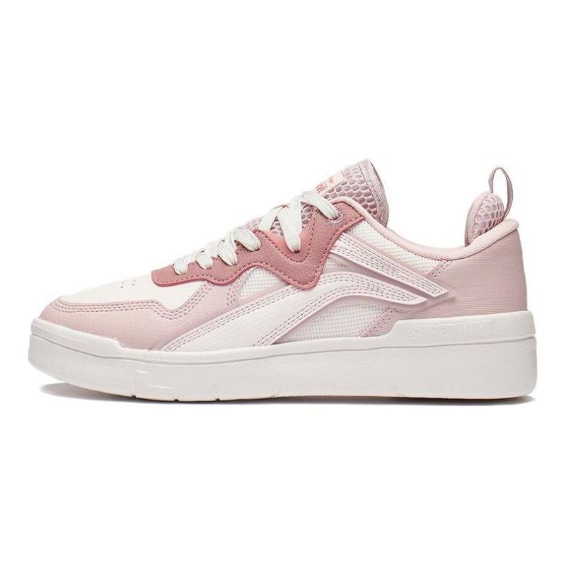 Li-Ning Weiwu LITE Womens Low Top Skate Shoes Peach Pink Soft Cushion Slip Resistant AGCS098-5 37