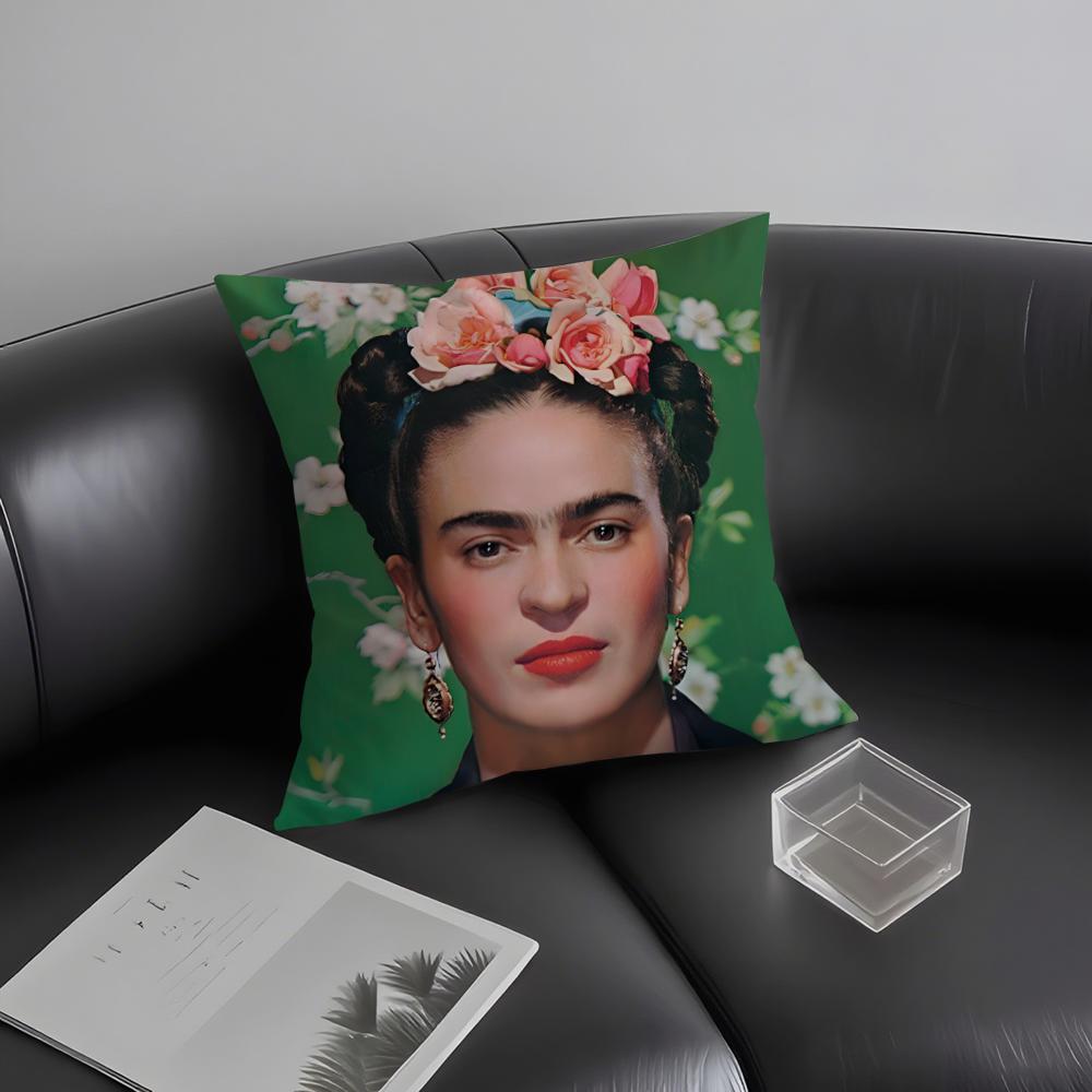 F-Fridas Painting Art Fashion Cushion Cover Pillowcase Ultra Soft Skin Friendly Fabric Cloud Like Comfort & Concealed Zipper