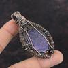 Purpurite Pendant Copper Wire Wrapped Pendant Rainbow Moonstone Wire Wrap Jewelry Unique Copper Wire Pendant Gemstone Handmade Pendant Gift