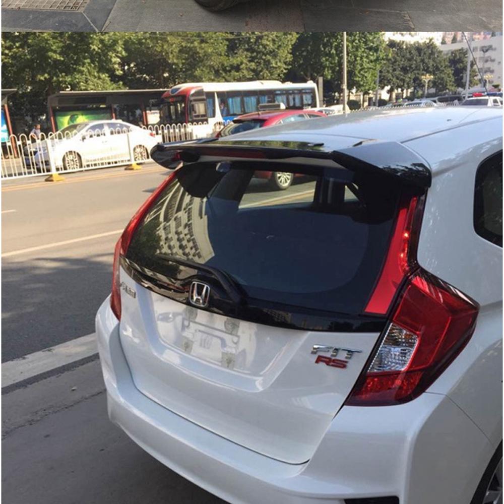 for honda fit jazz Spoiler 2014-2017 fit jazz Spoiler OYB High Quality ABSMaterial Car Rear Wing Primer Color spoiler