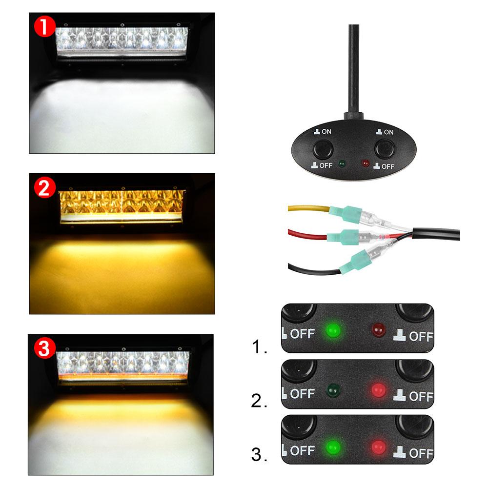Firedrake LED Car Headlight Harness Switch Kit Off-road Vehicle Work Light Relay Cable Wire For Truck Boat 480W 16V 3m Wire Kit
