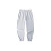 Anta Solid Color Mid Waist Simple Cuffed Knitted Sports Pants Women bottoms Gray 162428302-1