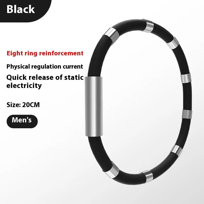 

Fashion Sport Wristbands Eliminate Human Body Static Electricity Stylish Car AntiStatic Bands Car Anti-Static Accessories Unisex Black 20cm