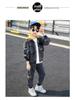 2025 Boys' Fashionable Autumn Denim Outfit - Korean Style Chic Two-Piece Set for Kids