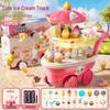 Musikalische Eiswagen-Spielset für Kinder: Rollenspiel Süßigkeiten- und Eiscreme-Maschine
