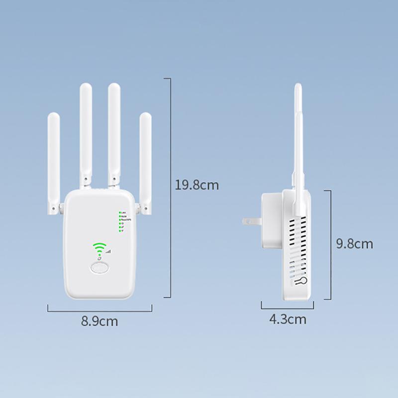 1200Mbps Wireless Wifi Repeater Wifi Signal Repeater Dual-Band 2.4G 5G Wifi Extender Antenna Network Amplifier Wps Router