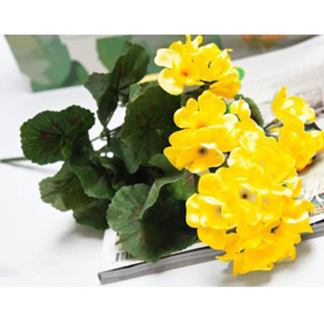 

Искусственная герань Красные розовые цветы Растение Искусственные растения Искусственный цветок жёлтый