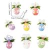 Flower Dot Foam Easter Eggs Colorful Rabbit Design Felt Egg Pendant Decorative with Rope Hanging Flower Egg Venue Layout