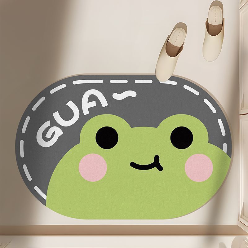 Moisture-proof Bathroom Diatom Mud Absorbent Mat Cushion Cute Cartoon Foot Cushion Toilet Door Carpet Non-slip Floor Mat