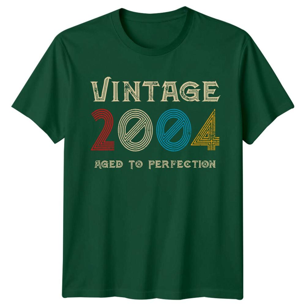 Vintage 2004 Unisexs T Shirt 22nd Birthday Gift Aged To Perfection S