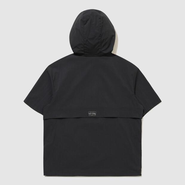 Lecoq Uni Stretch Taslan Loose Fit Short Sleeve Anorak Jacket - Black Qr223Ljk42 (A Type)