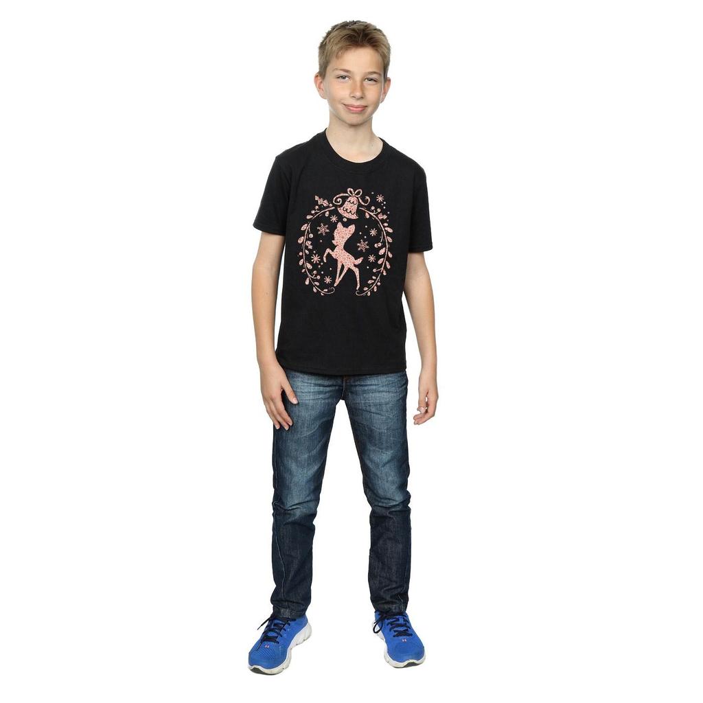 Disney Boys Bambi Christmas Wreath T-Shirt