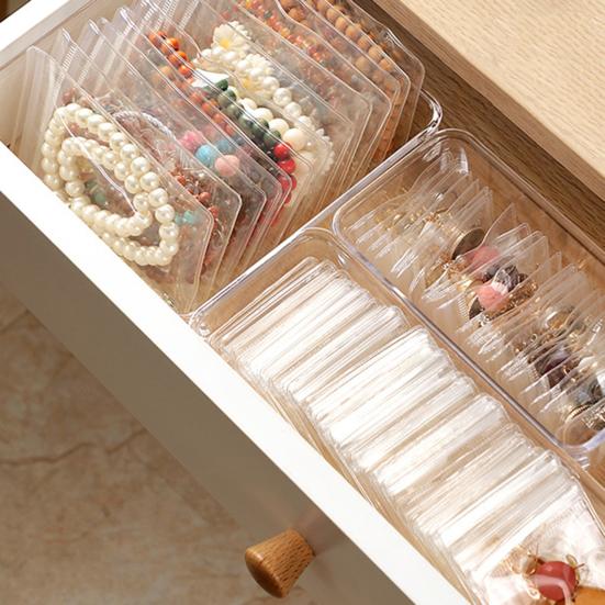 1 set de organizator de birou antioxidare de capacitate mare PS colier brățară inel cutie de depozitare cu sac sigilat consumabile dormitor