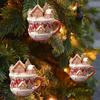 Acrylic Coffee Cup Ornament 2D Art Keychain Pendant Christmas Snow House Pendant Decoration Christmas Tree Pendant Decoration