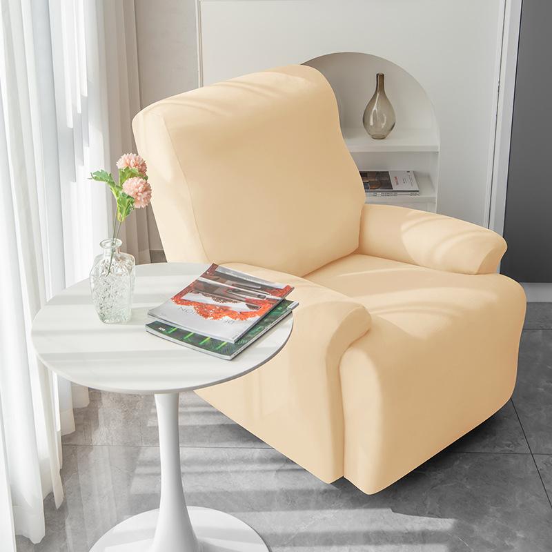 Stretch Plain Recliner Potah na pohovku Měkké proti zašpinění Potahy na pohovku pro jednu pohovku Dekor do obývacího pokoje Dělené funkční pouzdro na lehátko