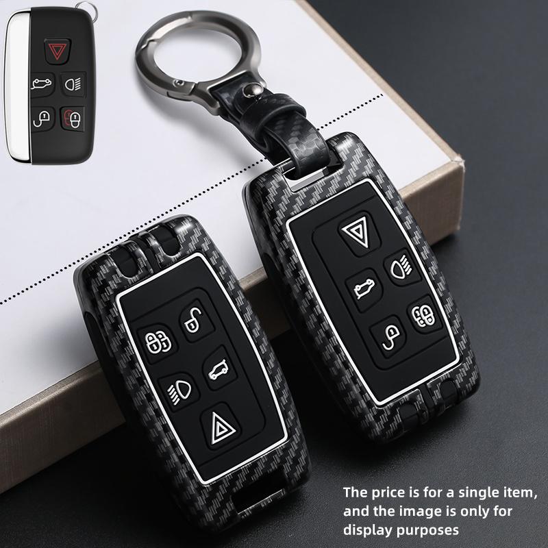 Metal Car Key Case Remote Cover Shell Holder Keyring Fob for Land Rover Range Rover Sport Evoque Freelander Velar Discovery LR5