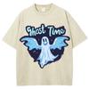 Funny Cute Style Ghost Ghost Print Women's T-Shirt Unisex Oversized Loose Short Sleeve Harajuku Style Retro Top