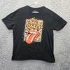 The Rolling Stones 100% Baumwolle T-Shirt Herren T-Shirts Oberteil Herren Groß Retro 70er Lippen Mund Blumen Hippie