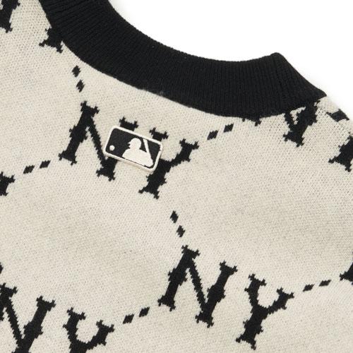 New MLB Old Flower Sweaters Unisex White 3AKCM0531-50CRS