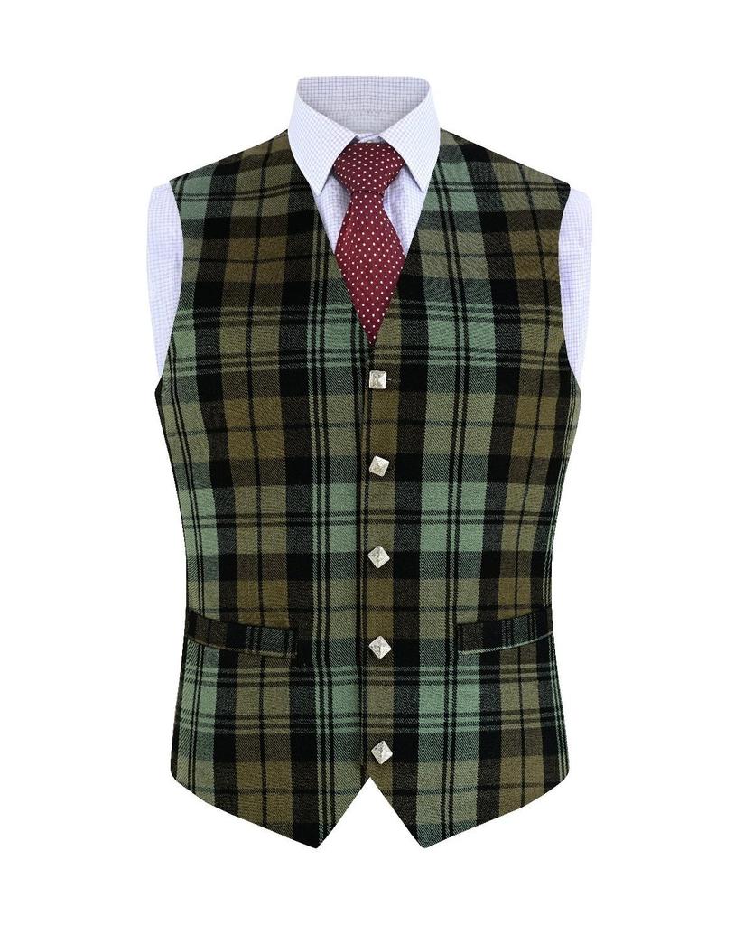 Schottische Tartanweste mit Distelknöpfen Traditionelles Highland-Westenkleid Party-Hochzeitskleidung