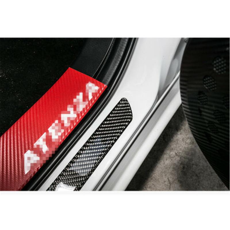 2X Real Carbon Fiber Car Scuff Plate Door Sill Cover Panel Step Protecors 258Cm