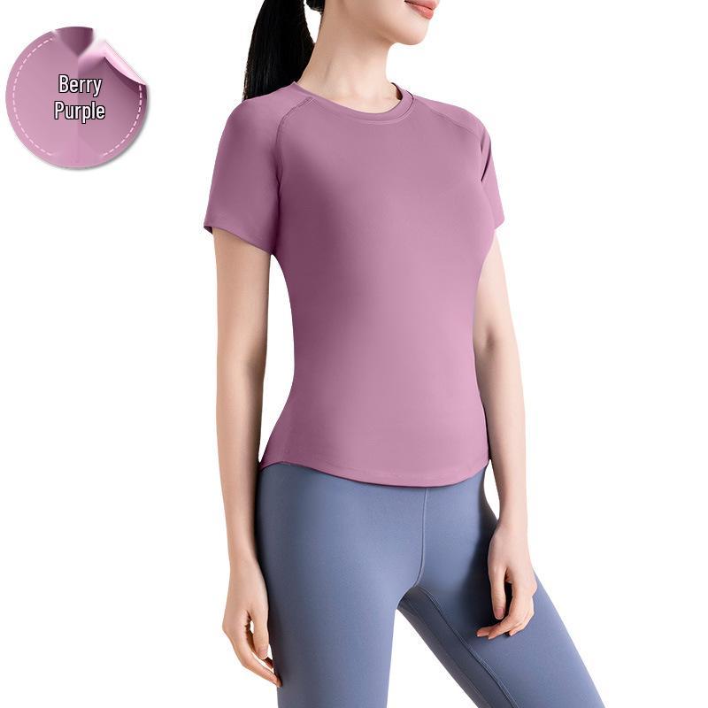 

Женская сетчатая футболка с коротким рукавом, быстросохнущая, облегающего кроя, для йоги и спорта Medium