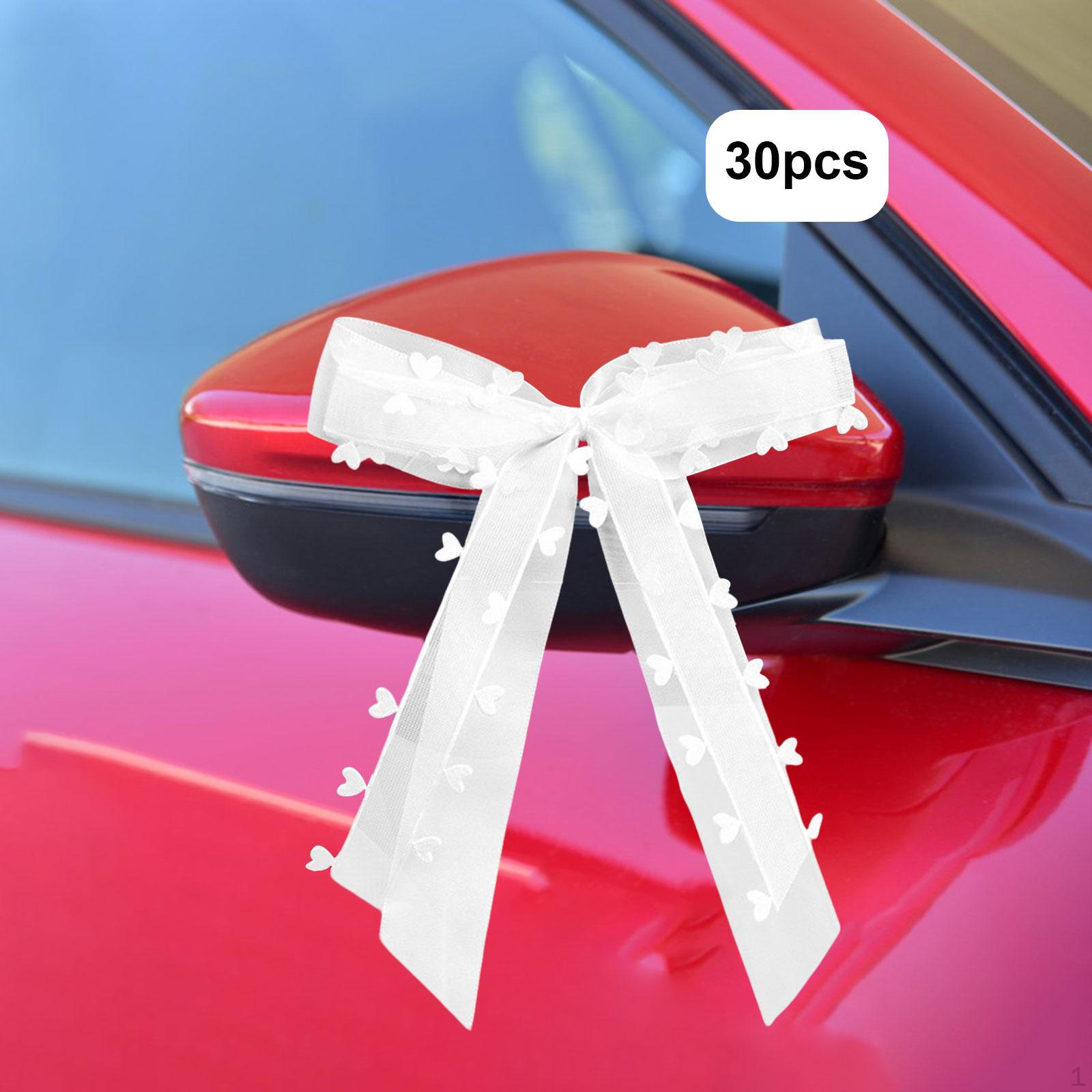 

30 шт., подарочные банты, цветочная лента, подарочная упаковка, искусство, День Святого Валентина для вечеринки белый