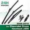 For Chevrolet Cruze Hatchback J300 2008-2015 2009 Wiper Front&Rear Wiper Blades Windshield Windscreen Window Brushes 24"+18"+14