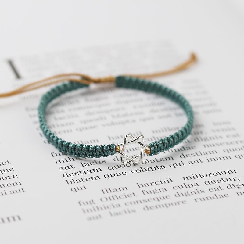 Original Handmade S925 Sterling Silver Six-Pointed Star Guardian Bracelet for Women