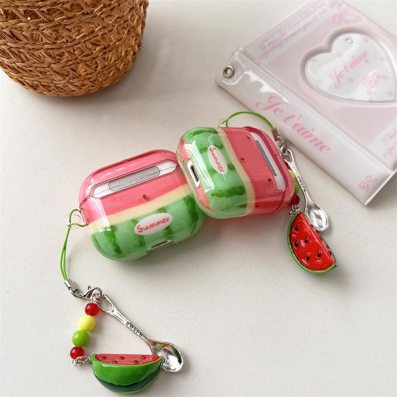 Creative Watermelon for AirPods1 Apple Bluetooth Wireless Headset Case Protective Cover 1/1/1 Generation Pro1 Pendant