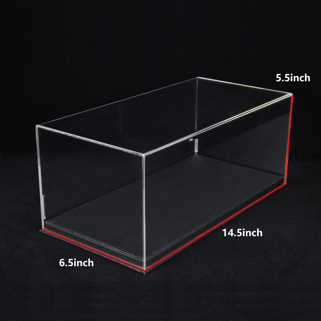 PAUDI MODEL Acrylic Display Case for Figures and Collectibles (32.5 x 16.5 x 13.5 cm, Black)