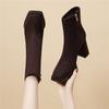 Fleece high heels casual thickened thick heel new outer wear plush fashion single shoes winter mid boots women's shoes