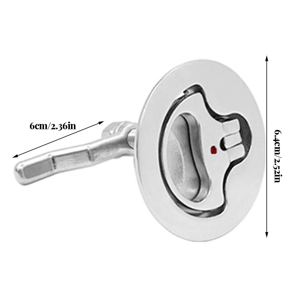 Metal Boat Cam Deck Lid Door Latch Lock Mirror Polished Marine Hatch Pull Lift Corrosion Resistance Ships Ring for Hardware