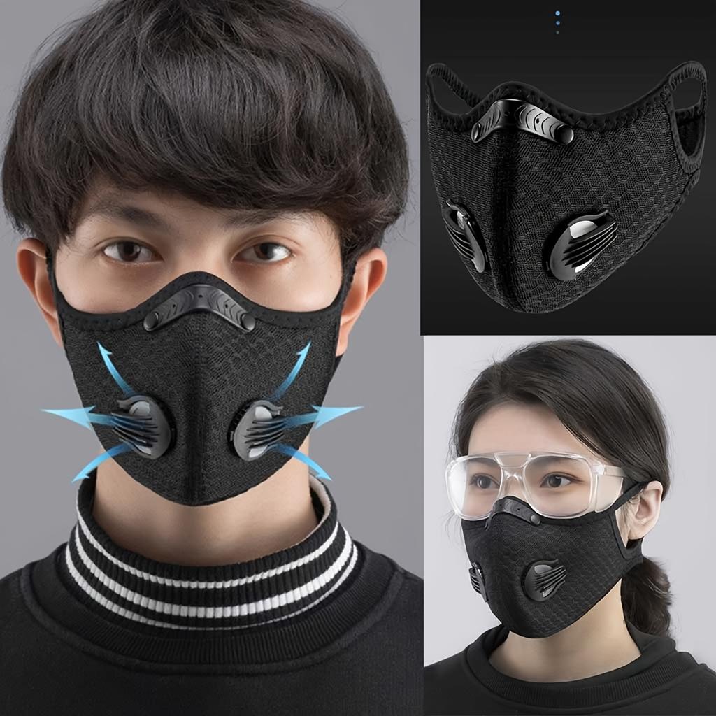 2-Pack Black Sports/ Activated Carbon - Ultra Breathable Mesh, Comfort Fit Adjustable Cycling, Running, Outdoor Workouts