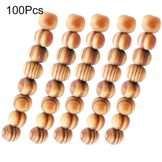 

100 шт. 8 мм деревянные бусины для самостоятельного изготовления ювелирных изделий, ожерелья, серег, браслетов