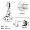 Copper Metal Halloween Dangle Witch Magic Girl Charm Bead Components Luminous Bead Components Compatible With Authentic Original Bracelet High