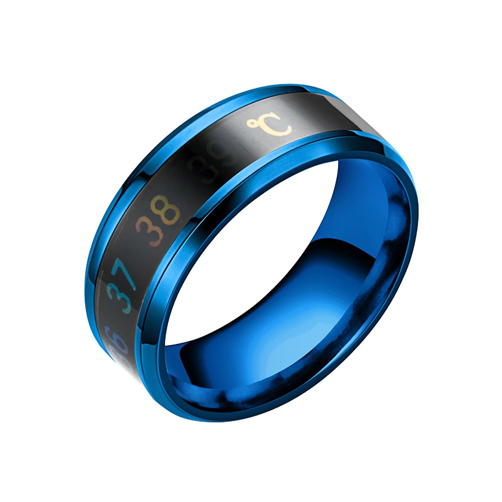 

Парное температурное кольцо, складное ювелирное изделие с физической индукцией, ювелирные изделия для женщин и мужчин, подарок для большого пальца C