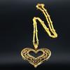 Heart Stainless Steel Necklace Women Gold Color Love Necklaces Jewelry Valentine's Day Gift Inoxidable Joyeria Mujer N619S01