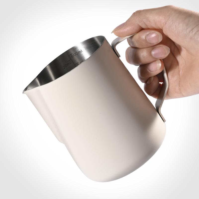 Stainless Steel Milk Frothing Jug Long Rounded Spout Latte Art Jug Milk Pitcher Frother Professional Barista Steaming Accessorie