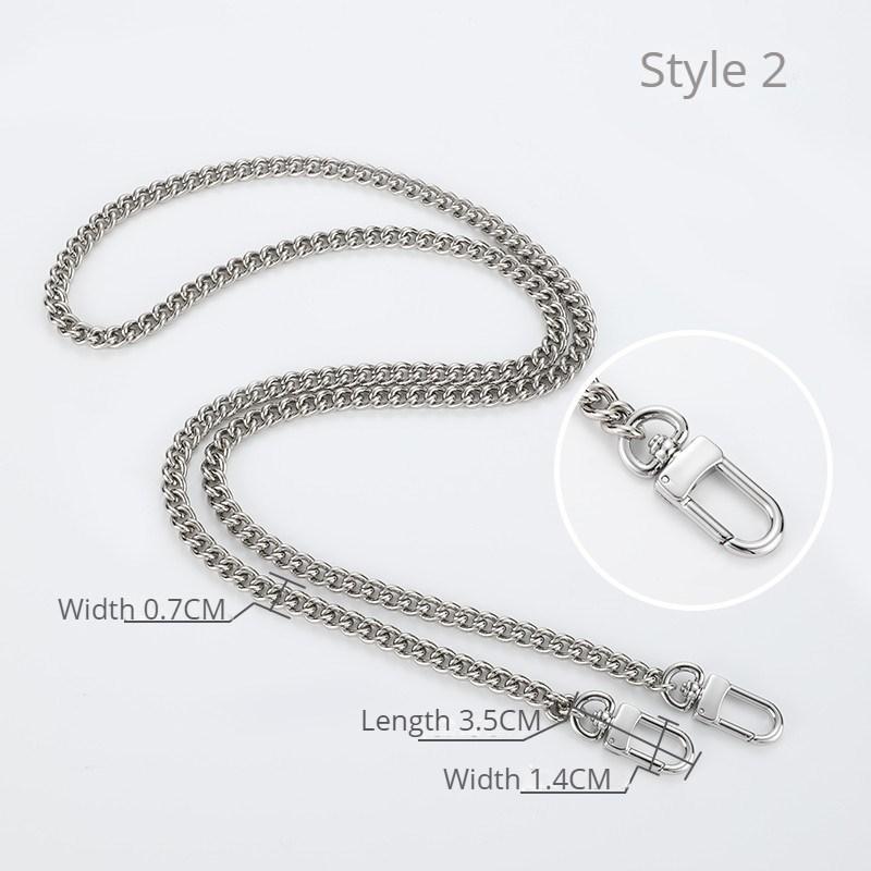 

Silver Bag Chain Transformation Accessories Bag Straps Replacement Underarm Crossbody Shoulder Strap Metal Armpit Bag Chains 40CM