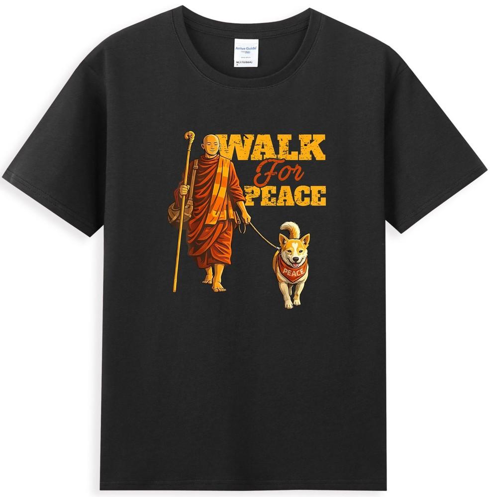 Peace Walking Monks And Aloka Dog Walk For Peace TShirt