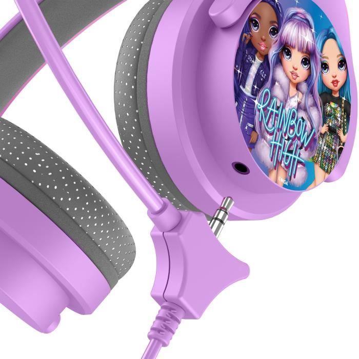 Écouteurs - RAINBOW HIGH - Junior - Microphone détachable - Limite de volume - Multicolore