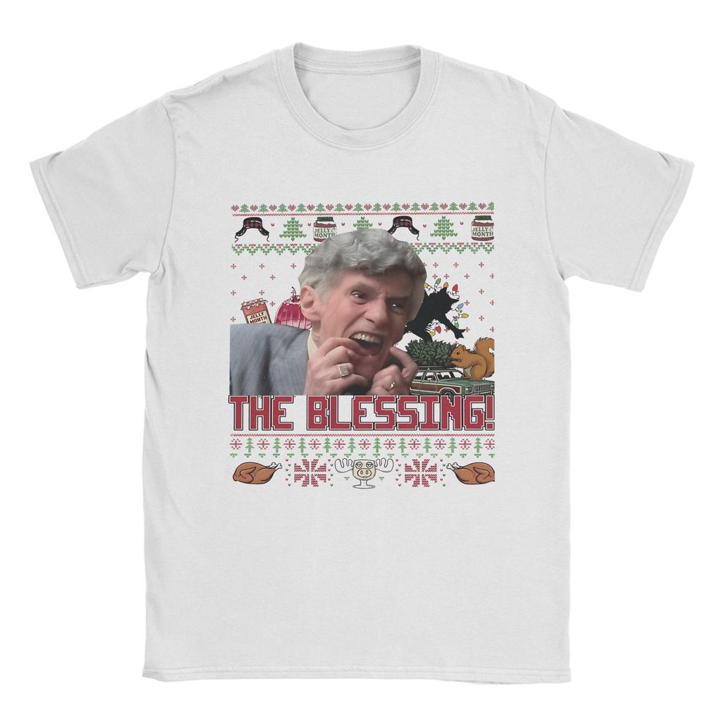 Mens The Blessing Clark Griswold Merry Christmas T Shirts  Cotton Clothes Leisure Short Sleeve Crewneck Tee Shirt TShirts