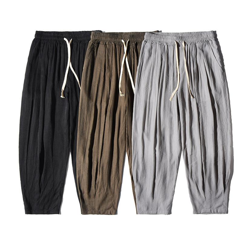 Pantaloni Harem Streetwear Bărbați Primăvara 2025 Pantaloni Bărbați Oversized Vintage Pantaloni de Trening Stil Chinezesc Bărbați Pantaloni Casual